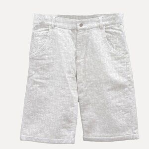 Dior Oblique Monogram Beige Denim Bermuda Shorts
